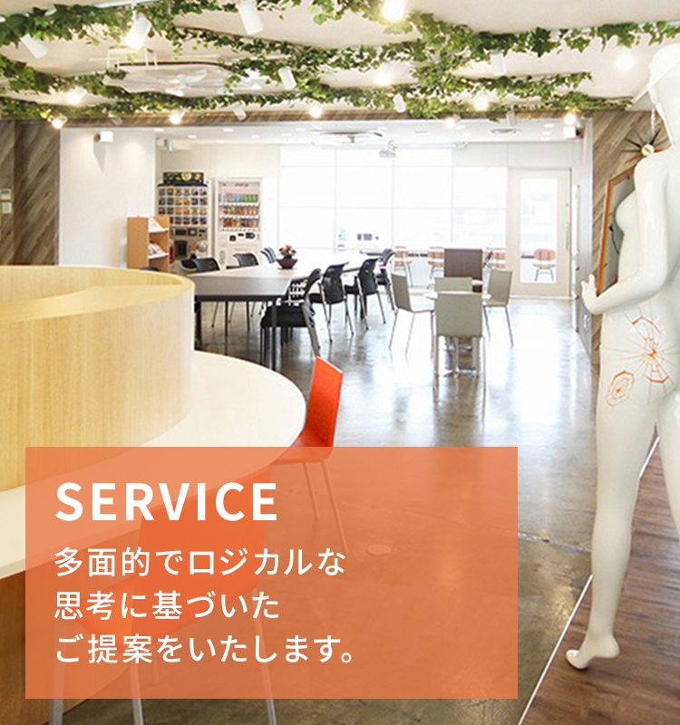 多面的でロジカルな思考に基づいたご提案を致します。